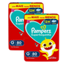 Imagem da oferta Kit 2 Fraldas Descartáveis Pampers Supersequinha Jumbo G - 160 Tiras