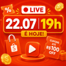 Imagem da oferta É HOJE ÀS 19:00! Ative o lembrete da Live Shopee e não perca os cupons e ofertas ao vivo!