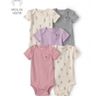 Imagem da oferta Kit body Carter's com Bolso Bebê Menina Estampa Animal Interativo 5 Peças Multicor