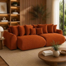 Imagem da oferta Sofá Retrátil 3 Lugares Veludo Armani 2,10 Mts Terracota Terracota