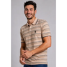 Imagem da oferta Camisa Polo Masculina Polo Wear Piquet Listrada Bege Médio M