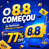 Imagem da oferta HOJE É DIA DE 8.8: As Melhores Ofertas e Cupons com até 77% OFF!
