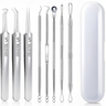 Imagem da oferta Kit Removedor de Cravos e Espinhas Profissional 8 Peças Inox com Estojo Ferramentas de Higiene Facial para Limpeza