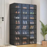 Imagem da oferta Kit 10 Caixas Organizadora Pretas Guardar Sapato Tênis