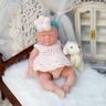 Imagem da oferta Bebê Reborn Menina Boneca Silicone Sólido 10cm Olhos Fechados