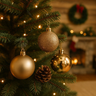 Imagem da oferta Bola De Natal Nº7 Champanhe Com 6 Decoração Para Árvore