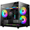 Imagem da oferta Gabinete Gamer Kalkan Midgard Lite Wind, M-ATX, Frontal e Lateral em Vidro Temperado, 3 Ventoinhas RGB, Preto KLK00091