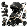 Imagem da oferta Carrinho de Bebe Passeio Berço Reversível com até 15kg Dobrável Confortável Ajustável De Bebê Completo 3 EM 1 e C