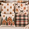 Imagem da oferta Kit 4 Capas de Almofadas Natalinas Decorativas Natal Enfeite de Natal 45x45
