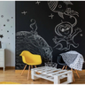 Imagem da oferta Papel Parede Adesivo Lousa Quadro Negro Preto Fosco Escrever 2M