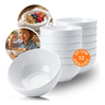 Imagem da oferta Kit 12 Bowls 420ml Cumbuca Tigela Branca Melamina Resistente