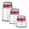 Imagem da oferta Euro Home - Conjunto Com 3 Potes Multiuso De Vidro, Tampa Herméticas - VDR1129-VM