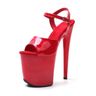 Imagem da oferta WUXIN H&P Sandália feminina plataforma de 20 cm com tira no tornozelo sexy plataforma de salto alto de 20 cm platafor