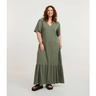 Imagem da oferta Vestido Midi Algodão com Recorte Franzido Curve & Plus Size