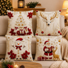 Imagem da oferta kit Feliz Natal 4 peças capa de almofadas para decoração Natalina
