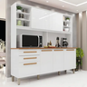Imagem da oferta Armário de cozinha 6 portas 2 gavetas Adelle Yescasa jawt branco neve