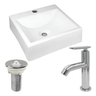 Imagem da oferta Kit Cuba Pop Quadrada Pia Branca 32x30 Torneira E Válvula