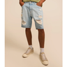 Imagem da oferta Bermuda Slim em Jeans Denim Destroyed e Barra a Fio Preto - Lojas Renner