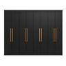 Imagem da oferta Guarda Roupa Casal 8 Portas Preto Espresso Móveis 4 Gavetas MDF 200x237x47cm