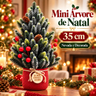 Imagem da oferta Mini Árvore de Natal 35cm Decorada Nevada para Mesa com Pinhas Frutas Vermelhas Vaso Vermelho Decoração Natalina
