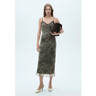 Imagem da oferta Vestido Mango Midi Estampado Verde