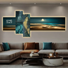 Imagem da oferta Relógios de Parede de Luxo para Sala de Estar Relógio de Parede LED Silencioso Decoração para Casa Luminárias de