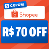 Imagem da oferta Cupom Shopee R$70 OFF em compras acima de R$399