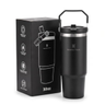 Imagem da oferta Copo Térmico 900mL em Aço Inoxidável com Canudo Tampa e Alça (Preto)