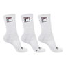 Imagem da oferta Kit Tripack Meia Fila Cano Alto Fbox Masculina Branca Meias Brancas Logo 39-43