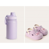 Imagem da oferta Kit Sandália Clog Infantil Angel Disney + Garrafa de Metal 360ml Lilás