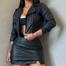 Imagem da oferta Jaqueta Feminina Courinho Com Zíper Gola Polo