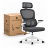 Imagem da oferta Cadeira De Escritório Ergonômica Mesh Cinza Presidente Nr17 Com Apoio Lombar 150kg Braço Retrátil