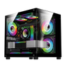 Imagem da oferta Gabinete Gamer Aquário Vidro Com 4 Fans Preto Gb1796 Hayom