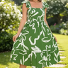 Imagem da oferta Vestido Feminino Midi Decote Quadrado Moda Evangélica