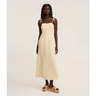 Imagem da oferta Vestido Midi em Sarja com Alça Fina e Busto Recortado