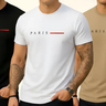 Imagem da oferta Kit 3 Camisetas Paris Masculinas Luxo Camisa Algodão Premium