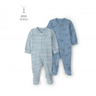 Imagem da oferta Kit Macacão Bebê 2 Peças Com Pé Estampado - Multicor | Carter's