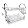 Imagem da oferta Vittak Escorredor Duplo De Louça Para 14 Pratos Talheres Com Bandeja Inox Cozinha Prateado