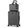 Imagem da oferta Mala de Bordo 10kg com Frasqueira Expansível Preto | Aprovada ANAC Bagagem de Mão com 4 Rodas Duplas 360° Cadeado