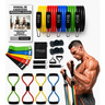 Imagem da oferta Kit 20 Itens Esportivos Para Treino Em Casa Academia Fitness Funcional Com Elásticos Extensor Puxadores Massageador Faixas Elásticas Mini
