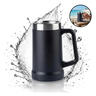 Imagem da oferta Caneca Térmica 720ml Em Aço Inoxidável Com Alça Parede Dupla Isolamento Térmico Resistente Para Quentes E Frias Para Chopp Cerveja Café Chá Ref