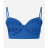 Imagem da oferta Top Cropped em Viscolinho com Decote Coração e Busto Franzido