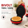 Imagem da oferta Maquina Waffle Elétrica Compacta Profissional Mini Panqueca Vermelho