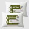 Imagem da oferta Kit 2 Travesseiros Antialérgico Soft Coton 50x70cm Branco