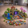 Imagem da oferta Kit 100 Blocos Magnéticos De Montar Construção Brinquedo 100