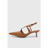 Imagem da oferta Scarpin Feminino Santa Lolla Salto Couro Caramelo