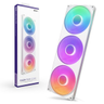 Imagem da oferta Fan Gamer NZXT F420 RGB Core Triplo Branco Corpo Único 3x140mm PWM 2000 RPM 98.61 CFM 3.2 mm H2O Rolamento Fluído Dinâmico RF-U42HF-W1