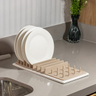 Imagem da oferta Escorredor de Pratos 37cm Pedra Diatomita Bege Lyor Absorvente para Louças