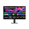 Imagem da oferta Monitor LG Smart, Tela IPS de 24”, FHD, WebOS 26, HDR10, ThinQ, Wi-fi, AirPlay, Bluetooth, 5ms (GtG), 120Hz, 2X USB, 2X HDMI, Preto- 24U511SB