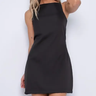 Imagem da oferta Vestido Feminino Alfaiataria Curto Decote Reto Com Alça